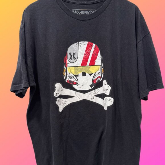 HK Army HSTL Wars 100% Cotton T-Shirt - Pilot Size XL Men's Made in USA Preowned - Picture 1 of 7